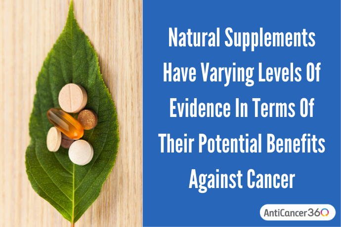 natural supplements on a leaf