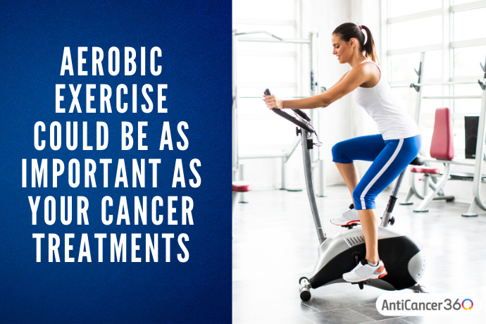 aerobic exercise could be as important as your cancer treatments - showing a person working out
