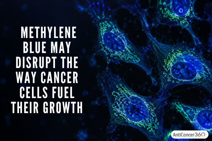 Methylene blue and cancer research: laboratory image illustrating how methylene blue may disrupt the way cancer cells fuel their growth
